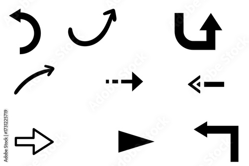 set of vector arrows