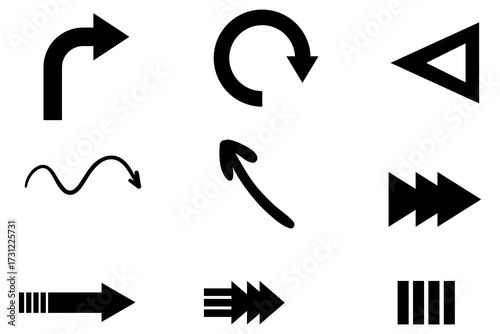 set of vector arrows