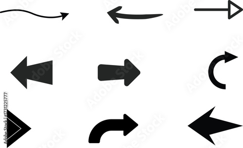 set of vector arrows