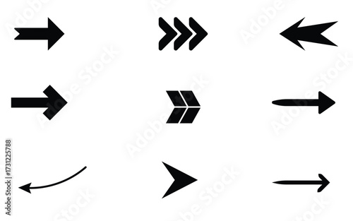 set of vector arrows