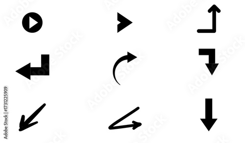 set of vector arrows