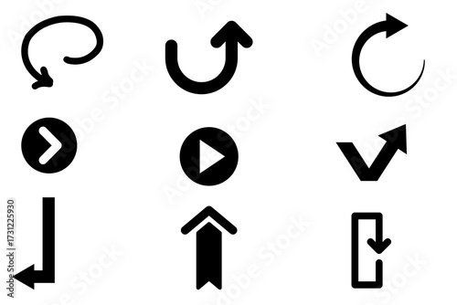 set of vector arrows
