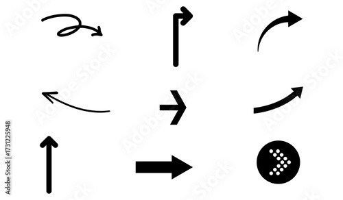 set of vector arrows