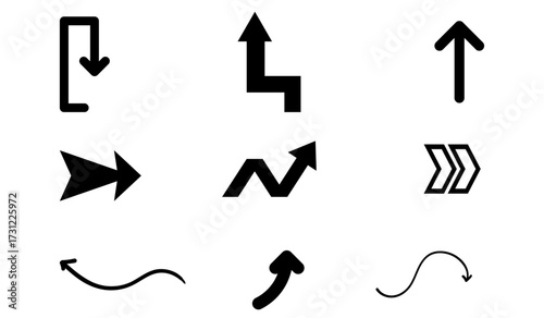 set of vector arrows