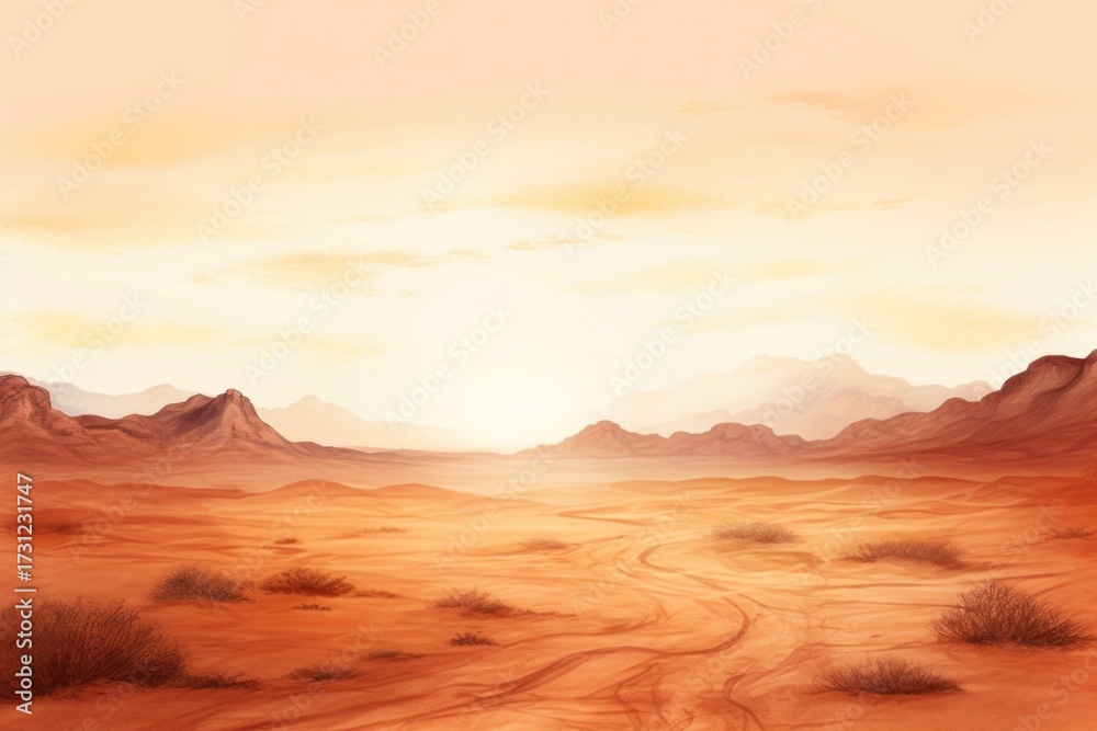 Naklejka premium Desert landscape desert backgrounds.