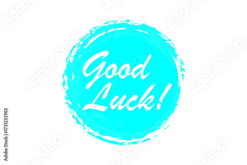 Good Luck ! - 手書き風の書体で書いたGood Luck !（グッドラック！）の文字のロゴマーク
