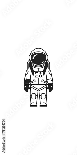 Astronaut illustration black background