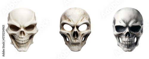 Skeleton mask, isolated on transparent background