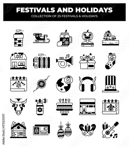 Collection of 25 Festivals and Holidays. A Diverse Celebration of Culture and Traditions