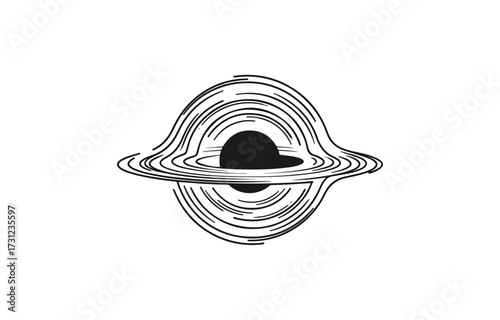 Black hole illustration abstract graphic design