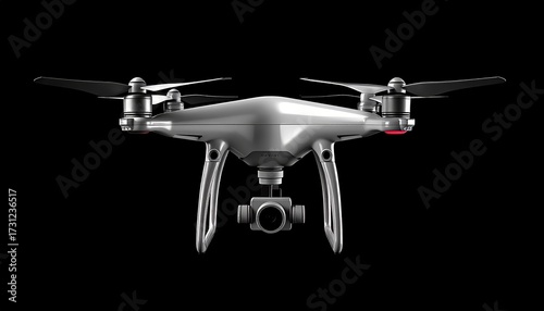 Dron gris 1 fondo negro