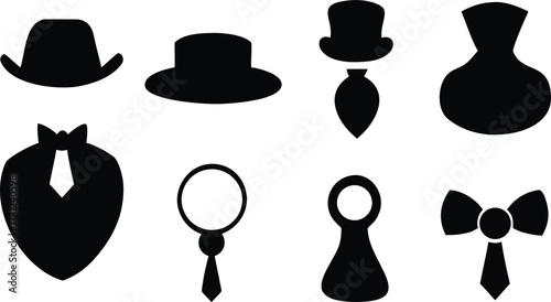 Gentleman's Accessories and Clothing Icons bandana