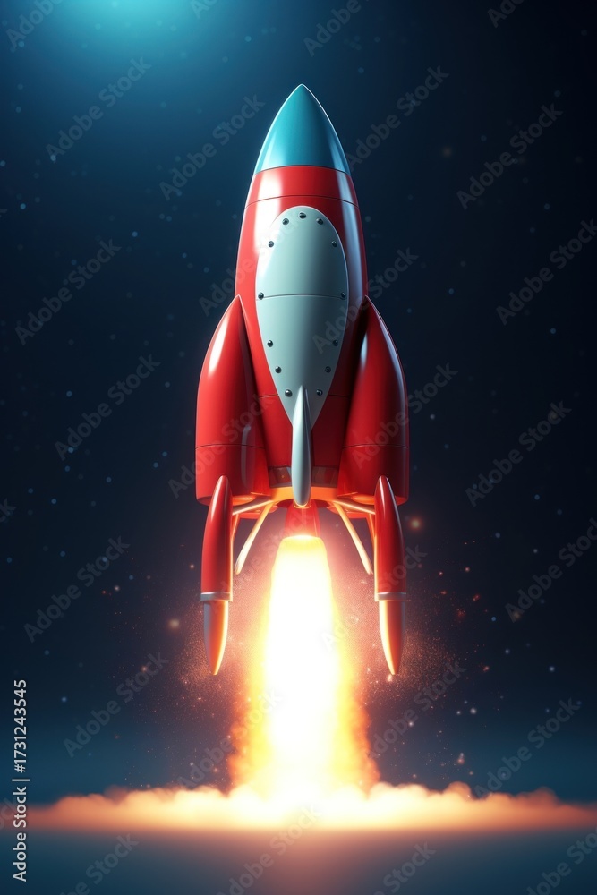 Fototapeta premium Rocket aircraft vehicle missile.