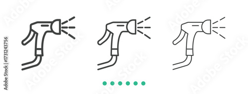 Water hose icon. Thin line icon vector