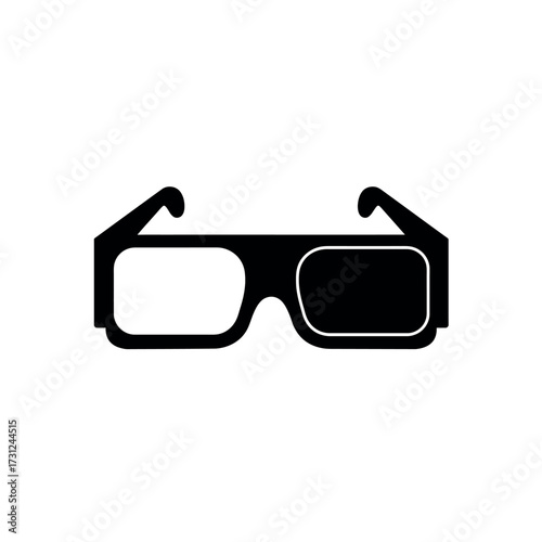 3D Glasses Icon Vector Graphic