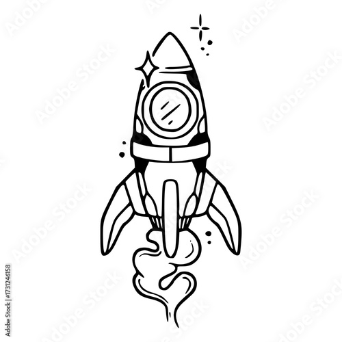 futuristic rocketry element vector design