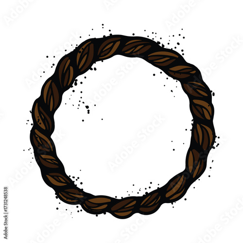 Circle rope Cartoon Vector Illustration