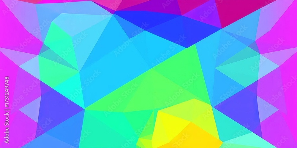 Fototapeta premium Abstract geometric triangle pattern, vibrant colors, sharp lines, modern design, digital, triangle background