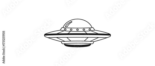 Ufo illustration simple design vector isolated
