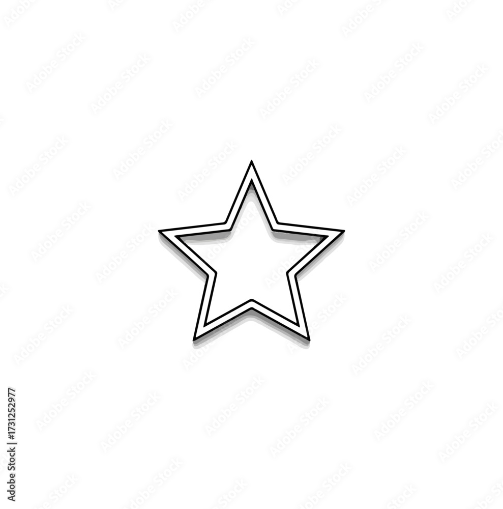 Obraz premium White star illustration on black background isolated