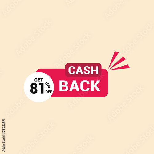 81% cash back offer icon vector a must have for savvy shoppers seeking incredible deals and discounts