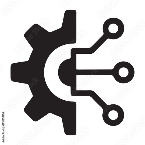 The Confluence of Mechanical Engineering and Digital Circuitry: A Visual Metaphor for Modern Automation and AI
