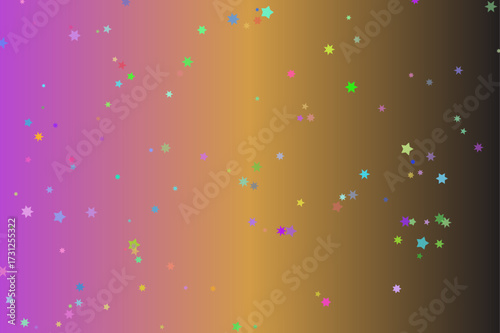 Abstract background with colorful bokeh lights and a gradient of purple to dark brown