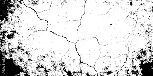 Aged, cracked concrete wall texture background illustration with a vintage grunge design