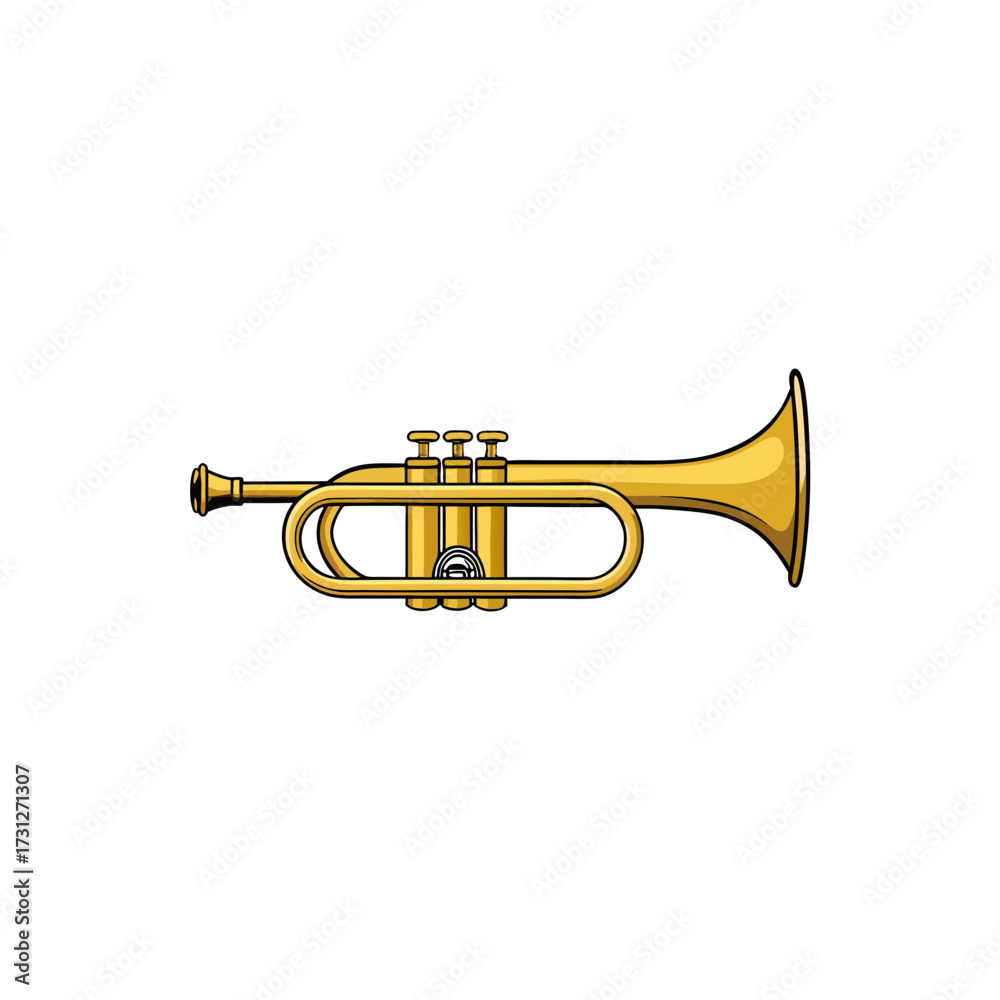 Obraz premium trumpet isolated on white background