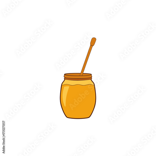 honey in a glass jar