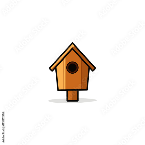 bird house on white background