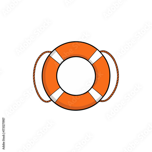 lifebuoy isolated on white background