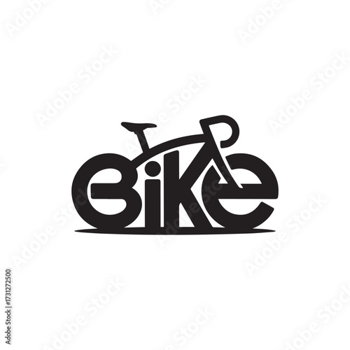 Creative and minimalist bike negative space vector monogram illustration for logo, t-shirt and more designs