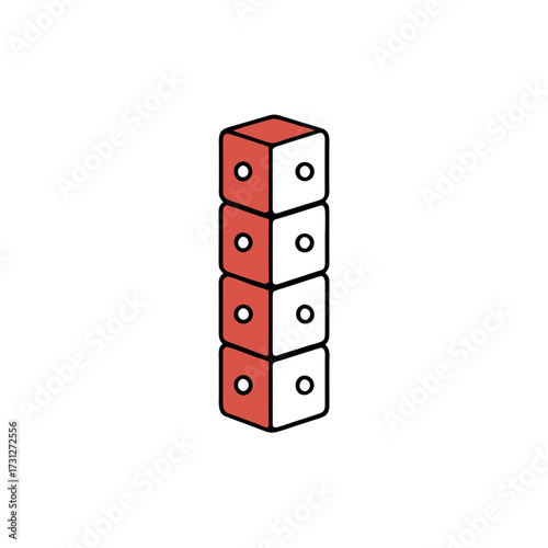 red and white dices