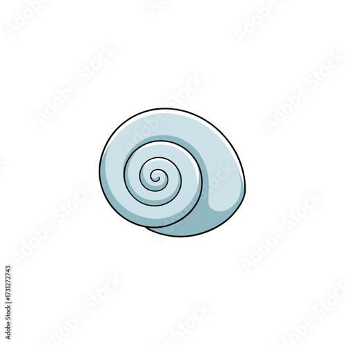 snail on white background