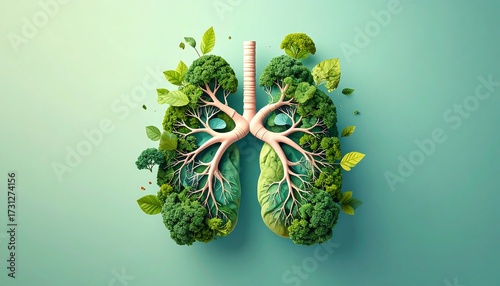 Lungs shaped like a forest