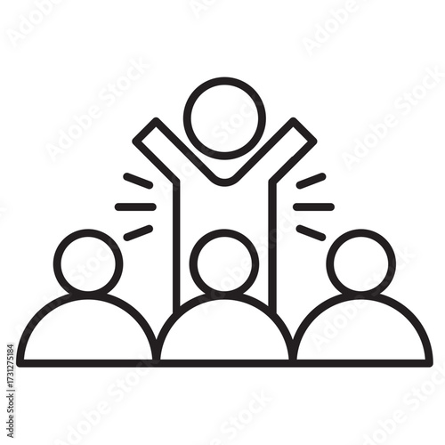 Leadership icon element for design