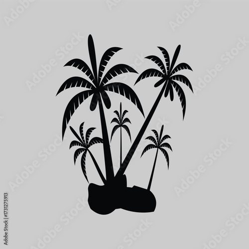 palm tree silhouette vector