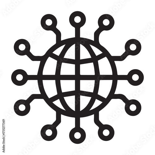The Essence of Global Representation: A Clean, Stylized Graphic of the Planet as a Universal Symbol