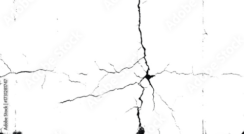 Grunge background of The ground cracks, fissure. Dirty monochrome pattern vector