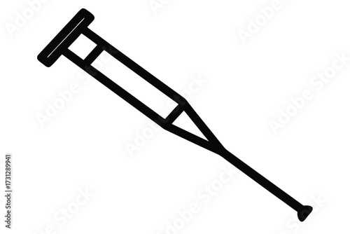 crutch vector icon illustration design