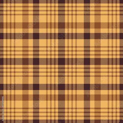 Checkered design for prints. Seamless brown color check pattern.Repeating patern plaid.  Repeated tartan fabric.Ekose texture. Madras flannel.Vector scottish fabriс.Checker line.Stripe gingham


