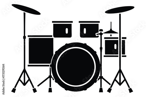 drum set vector icon illustration design