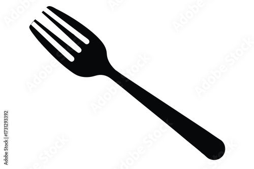 fork silhouette vector icon illustration design