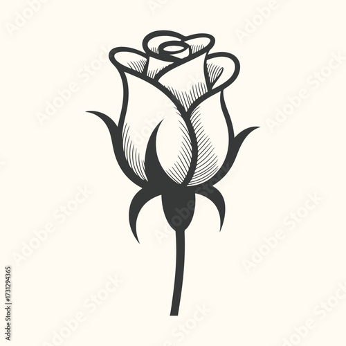 Vector art of stylized illustration of a tree with visible roots, symbolizing growth, nature, and life, set against a neutral background