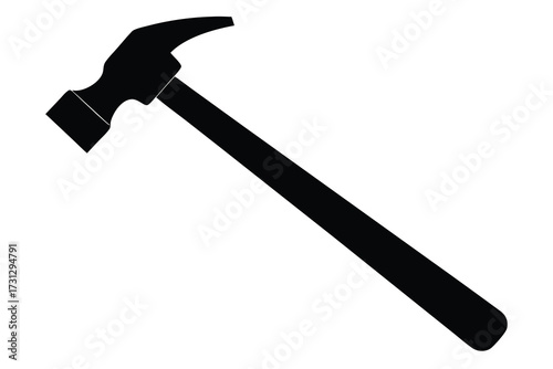 hammer silhouette vector icon illustration design