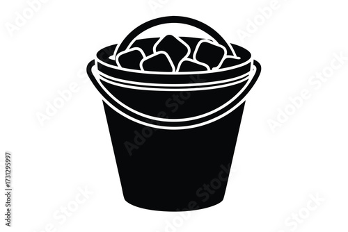 ice bucket vector icon illustration design