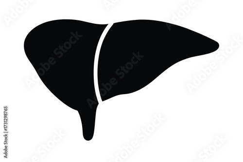 liver silhouette vector icon illustration design