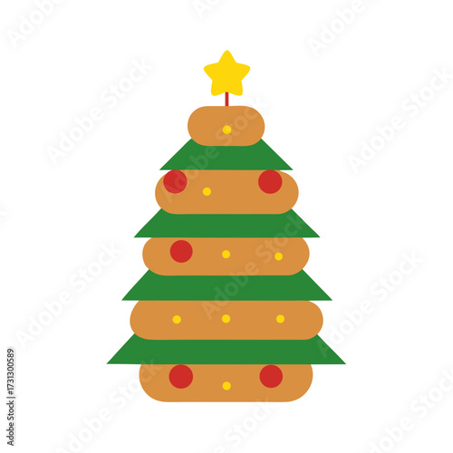 christmas tree made of burgers logo