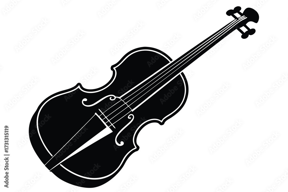 Obraz premium violin vector icon illustration design